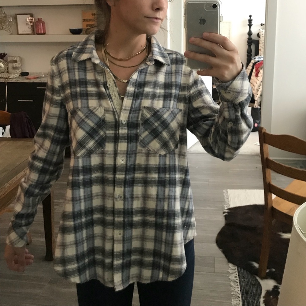 Anthropologie romantic flannel